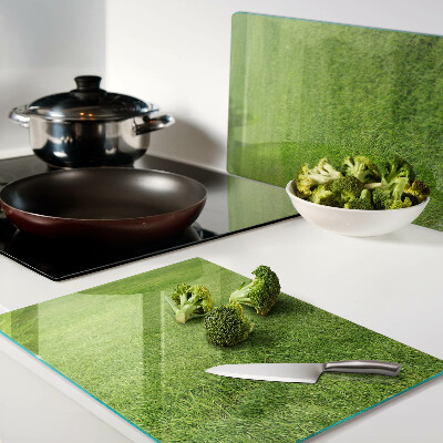 Glass kitchen board Green grass