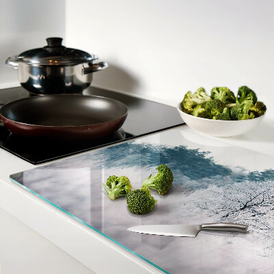 Chopping board Winter landscape with trees
