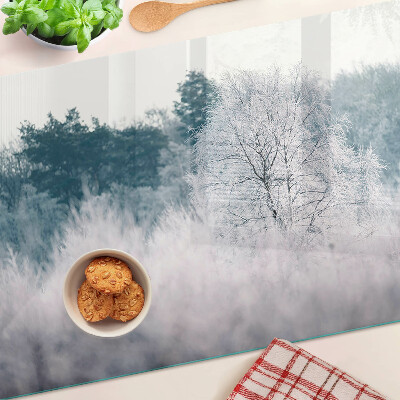 Chopping board Winter landscape with trees