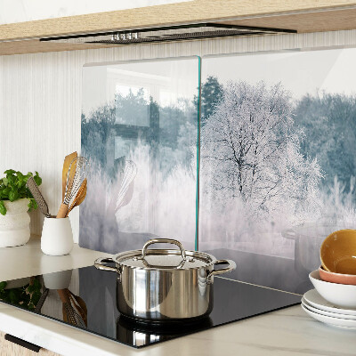 Chopping board Winter landscape with trees