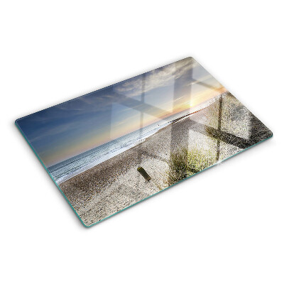 Cutting board Beach at sunset