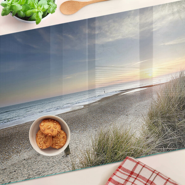 Cutting board Beach at sunset