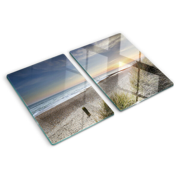 Cutting board Beach at sunset