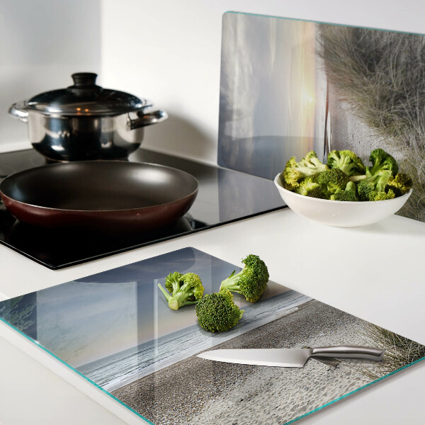 Cutting board Beach at sunset