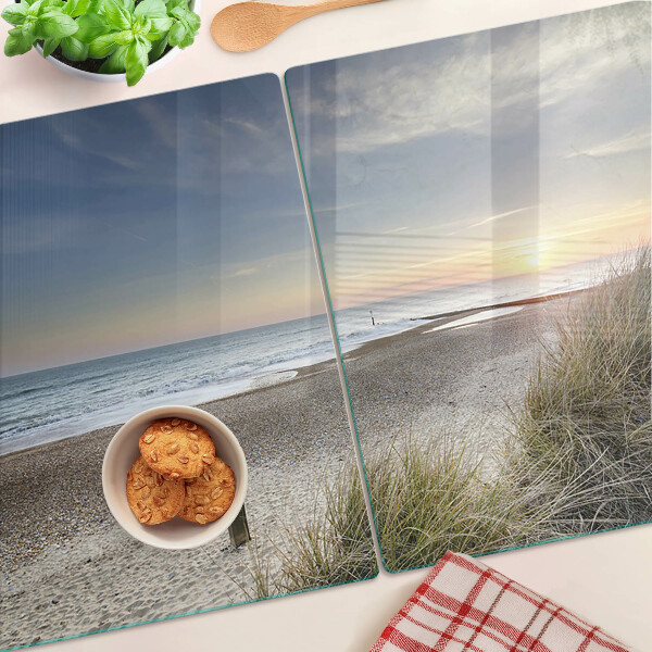 Cutting board Beach at sunset