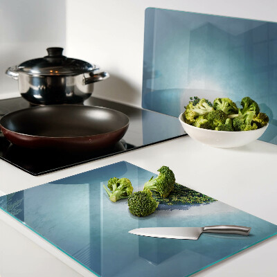 Glass kitchen board Island with palm trees