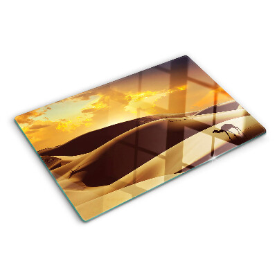 Chopping board Desert landscape at sunset