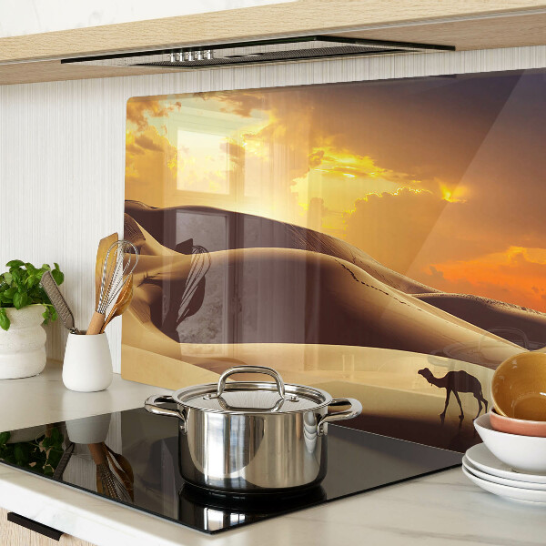 Chopping board Desert landscape at sunset