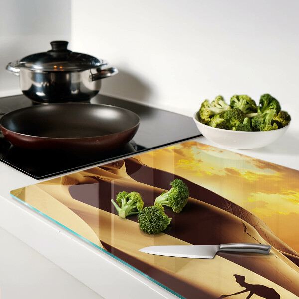 Chopping board Desert landscape at sunset