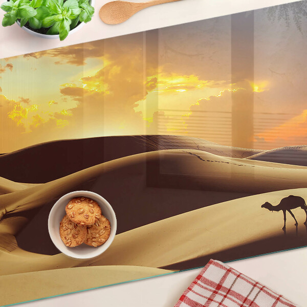 Chopping board Desert landscape at sunset