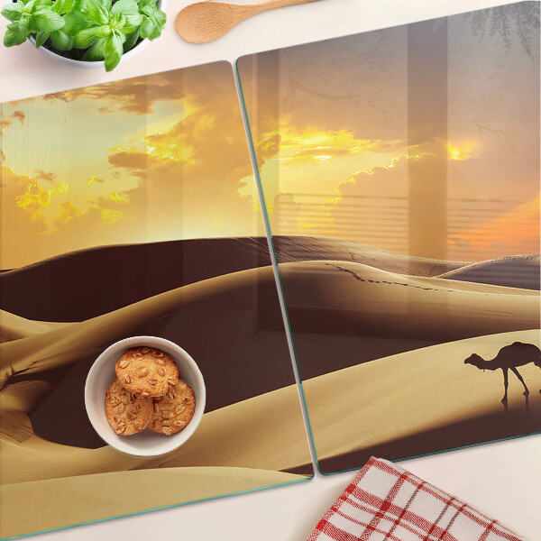 Chopping board Desert landscape at sunset