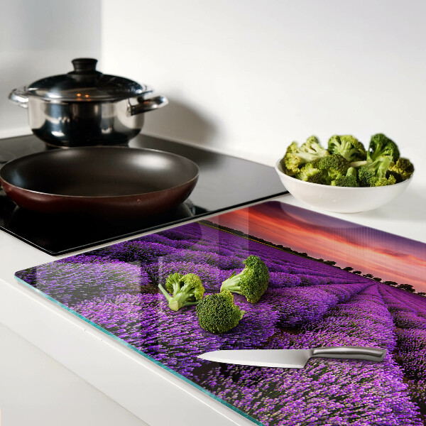 Cutting board Lavender field at sunset