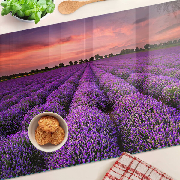 Cutting board Lavender field at sunset