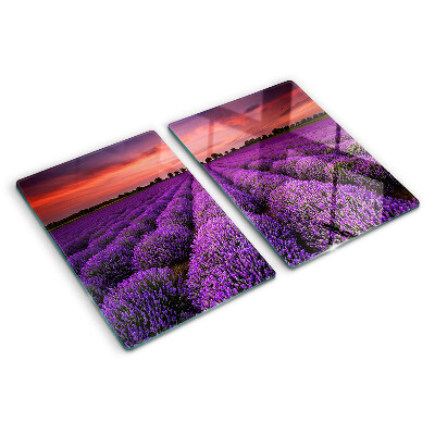 Cutting board Lavender field at sunset