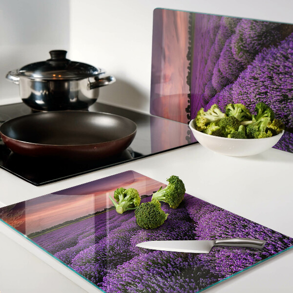 Cutting board Lavender field at sunset