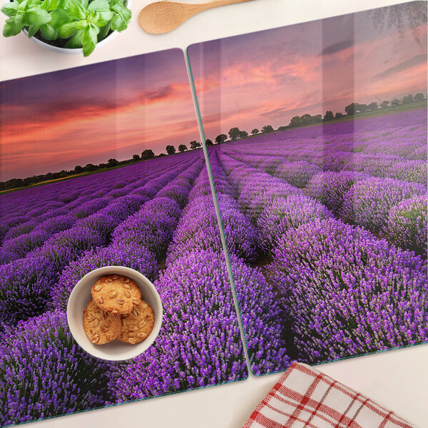Cutting board Lavender field at sunset