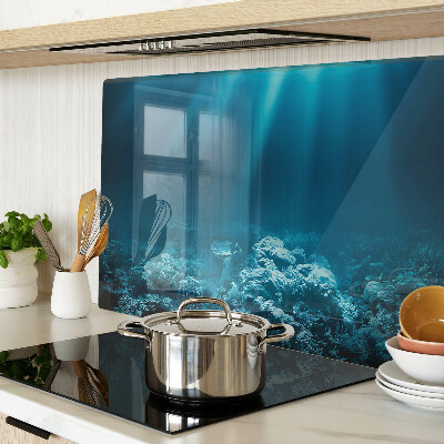 Glass chopping board Underwater landscape with a coral reef