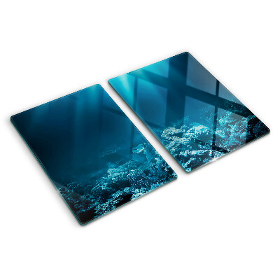 Glass chopping board Underwater landscape with a coral reef