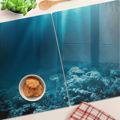 Glass chopping board Underwater landscape with a coral reef