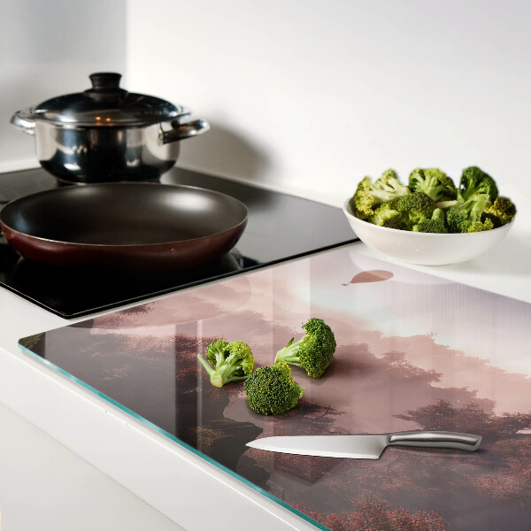 Chopping board Hot air balloon over the landscape