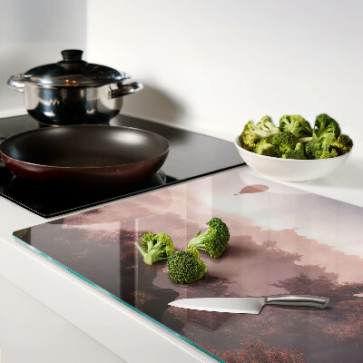 Chopping board Hot air balloon over the landscape