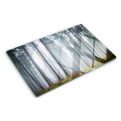 Chopping board glass Misty forest