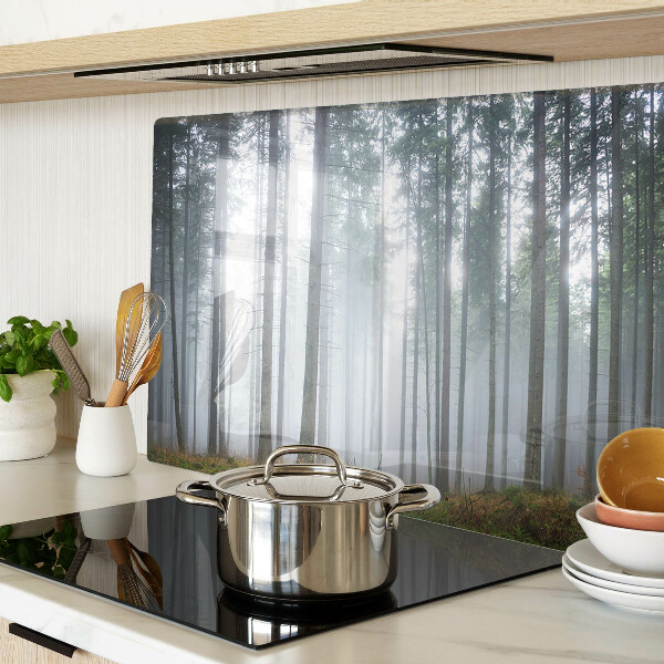 Chopping board glass Misty forest