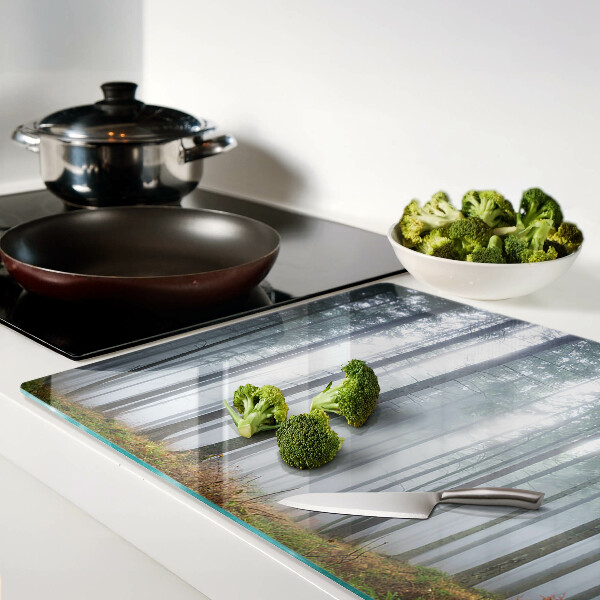 Chopping board glass Misty forest