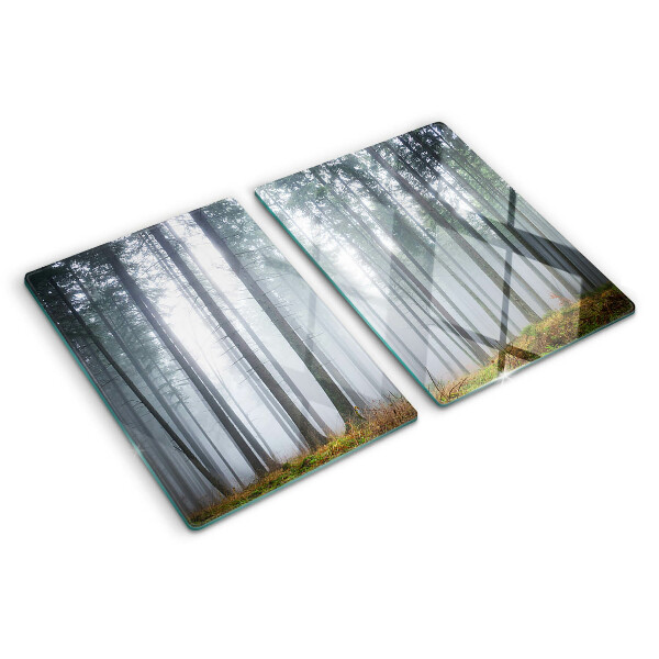 Chopping board glass Misty forest