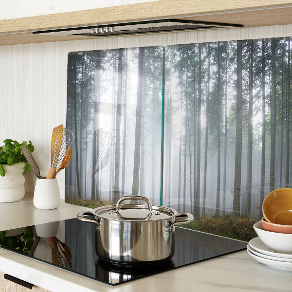 Chopping board glass Misty forest