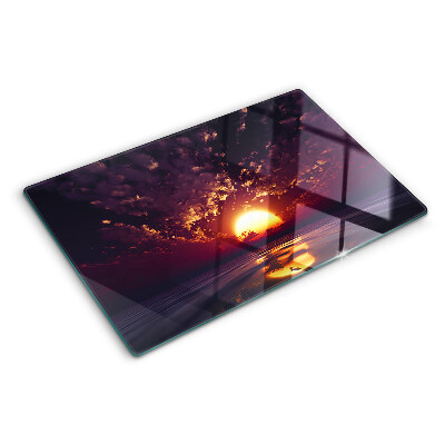 Cutting board Sunset over the sea