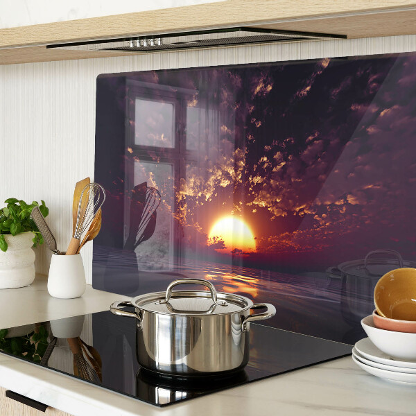Cutting board Sunset over the sea