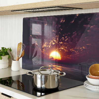 Cutting board Sunset over the sea