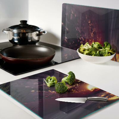 Cutting board Sunset over the sea