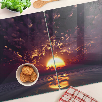 Cutting board Sunset over the sea