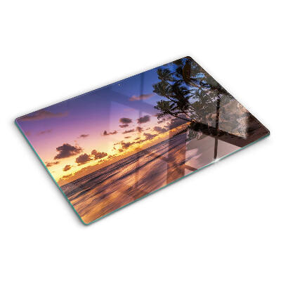 Cutting board Sunset over the beach