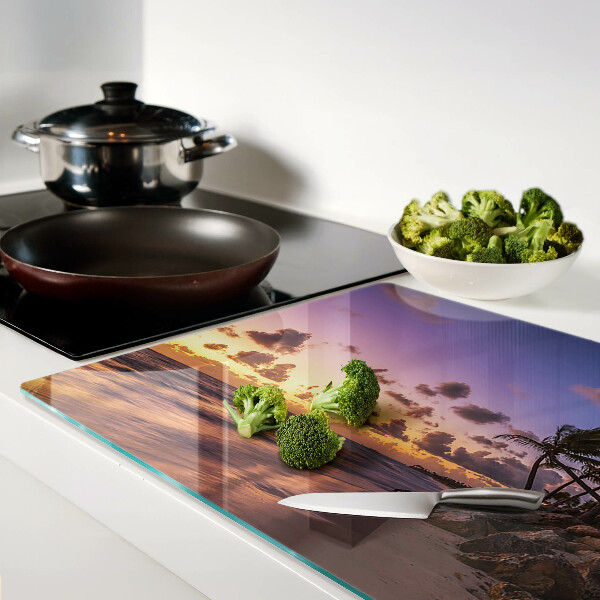 Cutting board Sunset over the beach