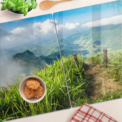 Chopping board Mountain landscape with greenery