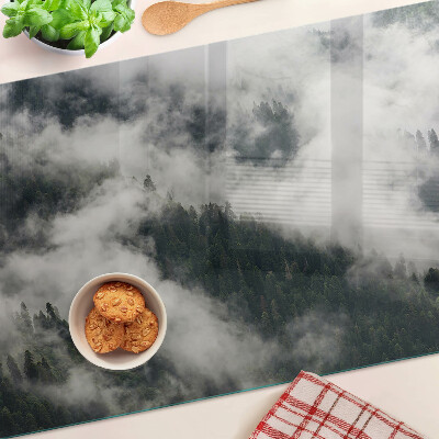 Glass chopping board Mountains in the clouds