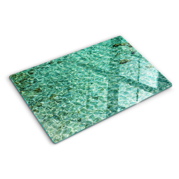 Chopping board glass Pool water pattern