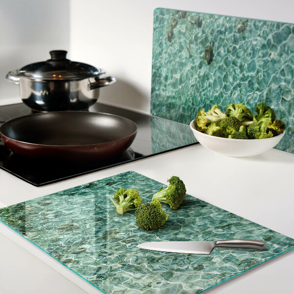 Chopping board glass Pool water pattern