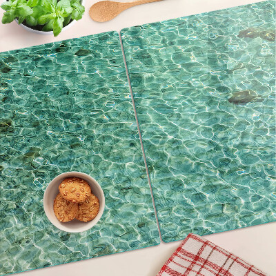 Chopping board glass Pool water pattern