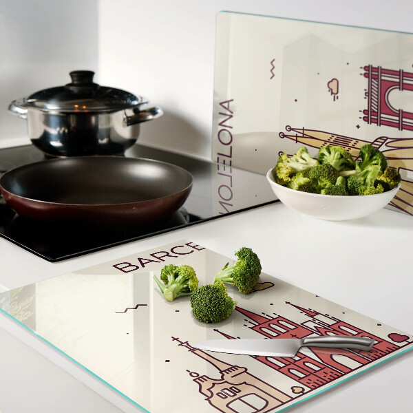 Chopping board Barcelona and its architecture