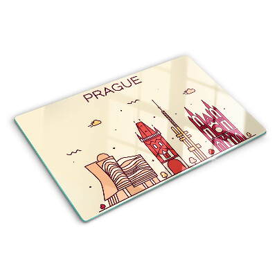 Cutting board Prague - city view