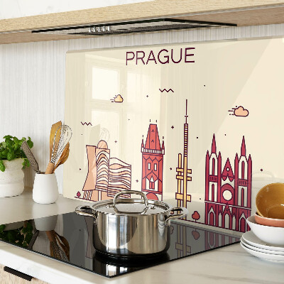 Cutting board Prague - city view