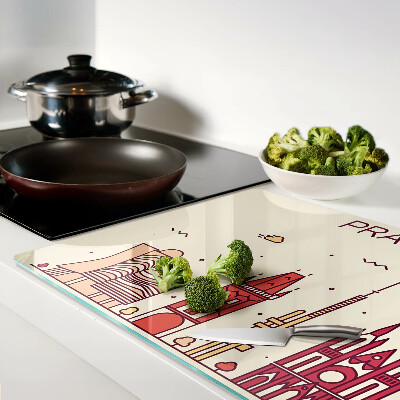 Cutting board Prague - city view