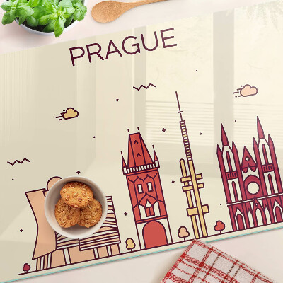 Cutting board Prague - city view