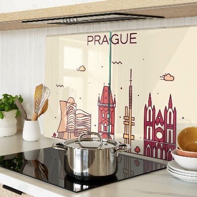 Cutting board Prague - city view
