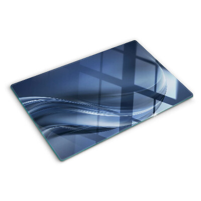 Glass chopping board Waves in shades of blue
