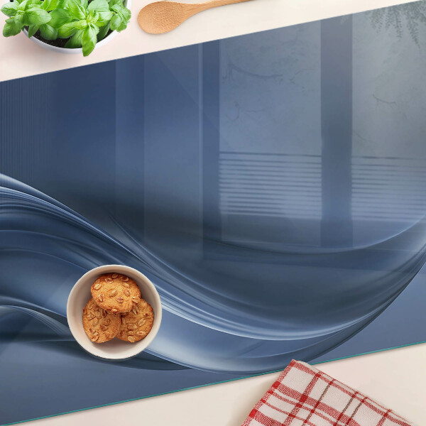 Glass chopping board Waves in shades of blue